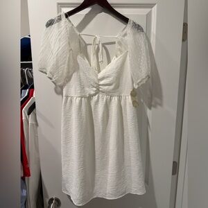 Altar’d State White Bridal Mini Dress | NWT | Puff Sleeve | Size M